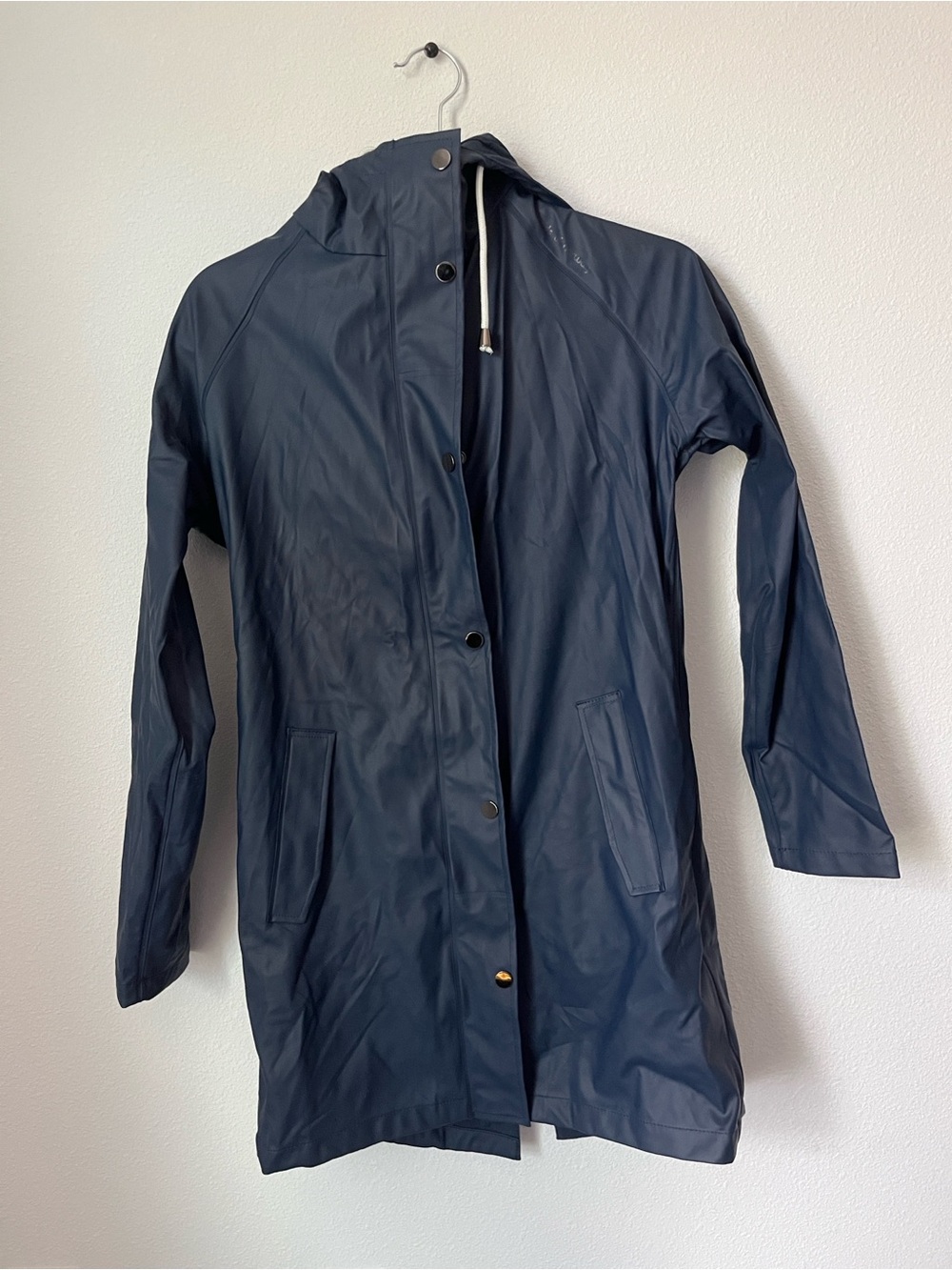 Moods of Norway Navy Hooded Trench Coat